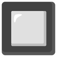 Schwarz umrandetes weißes Quadrat Emoji Google Android, Chromebook