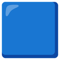 Quadrato blu Emoji Google Android, Chromebook