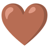 brown-heart Emoji google