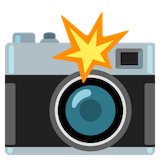 camera-with-flash Emoji google