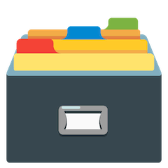 Card File Box Emoji on Google Android and Chromebooks