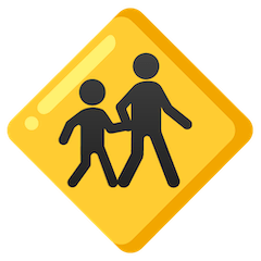 Знак «дети переходят дорогу» Эмодзи на Google Android и Chromebook