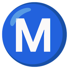 Ⓜ️ M cerchiata Emoji su Google Android, Chromebooks
