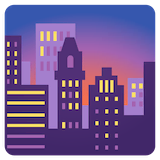 cityscape-at-dusk Emoji google