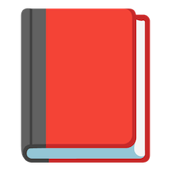 Livro escolar vermelho Emoji Google Android, Chromebook