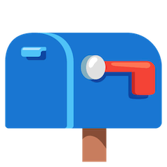 Закрытый почтовый ящик с опущенным флажком Эмодзи на Google Android и Chromebook