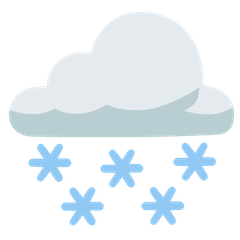 🌨️ Nube con nieve Emoji en Google Android, Chromebooks