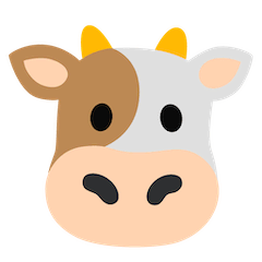 Коровья морда Эмодзи на Google Android и Chromebook