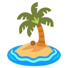Ilha deserta Emoji Google Android, Chromebook
