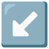 down-left-arrow Emoji google