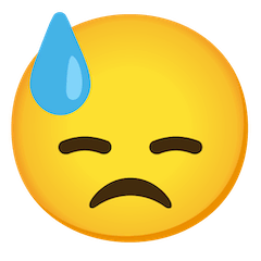 😓 Downcast Face With Sweat Emoji on Google Android and Chromebooks