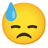 downcast-face-with-sweat Emoji google