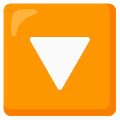 Triângulo a apontar para baixo Emoji Google Android, Chromebook