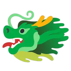 Cabeza de dragón Emoji Google Android, Chromebook