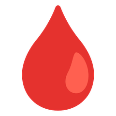 Капля крови Эмодзи на Google Android и Chromebook