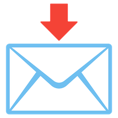 Envelope com seta Emoji Google Android, Chromebook