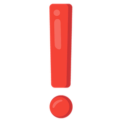 ❗ Rotes Ausrufezeichen Emoji auf Google Android, Chromebook