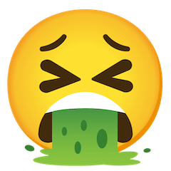 Face Vomiting Emoji on Google Android and Chromebooks