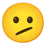 face-with-diagonal-mouth Emoji google