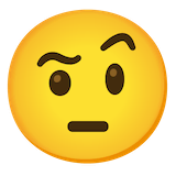 face-with-raised-eyebrow Emoji google