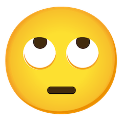Gesicht mit verdrehten Augen Emoji Google Android, Chromebook