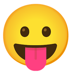 😛 Zunge herausstreckendes Gesicht Emoji auf Google Android, Chromebook