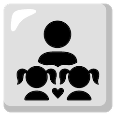 👨‍👧‍👧 Familia con un padre y dos hijas Emoji en Google Android, Chromebooks