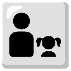 👨‍👧 Família composta por pai e filha Emoji nos Google Android, Chromebooks