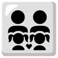 Familia con dos padres y dos hijas Emoji Google Android, Chromebook