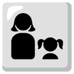 👩‍👧 Famiglia con madre e figlia Emoji su Google Android, Chromebooks