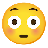 flushed-face Emoji google