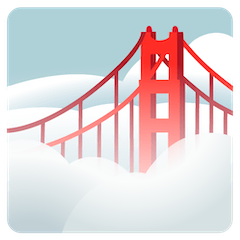 Puente bajo la niebla Emoji Google Android, Chromebook
