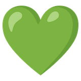 green-heart Emoji google