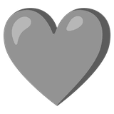 grey-heart Emoji google