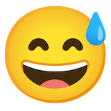 grinning-face-with-sweat Emoji google