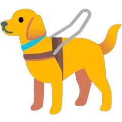 Собака-поводырь Эмодзи на Google Android и Chromebook
