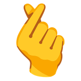 hand-with-index-finger-and-thumb-crossed Emoji google