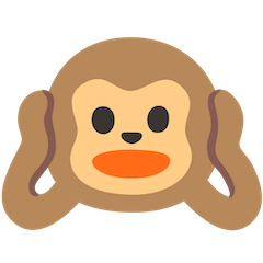 🙉 Macaco com as mãos tapando os ouvidos Emoji nos Google Android, Chromebooks