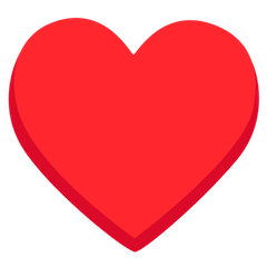 ♥️ Herz (Kartenfarbe) Emoji auf Google Android, Chromebook