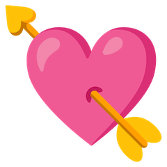 Herz mit Pfeil Emoji Google Android, Chromebook