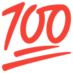 Símbolo de cien puntos Emoji Google Android, Chromebook