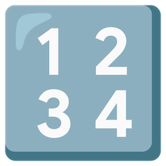 🔢 Simbolo di input per numeri Emoji su Google Android, Chromebooks