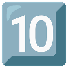 🔟 Tecla do número dez Emoji nos Google Android, Chromebooks