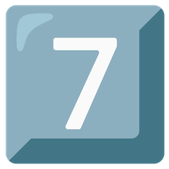 Tecla del número siete Emoji Google Android, Chromebook