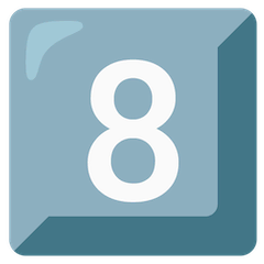 8️⃣ Tecla do número oito Emoji nos Google Android, Chromebooks