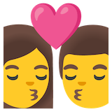 kiss-woman-man Emoji google