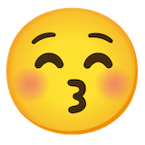 kissing-face-with-closed-eyes Emoji google