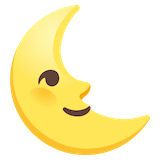 last-quarter-moon-face Emoji google
