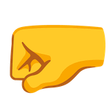 left-facing-fist Emoji google
