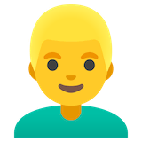 man-blond-hair Emoji google